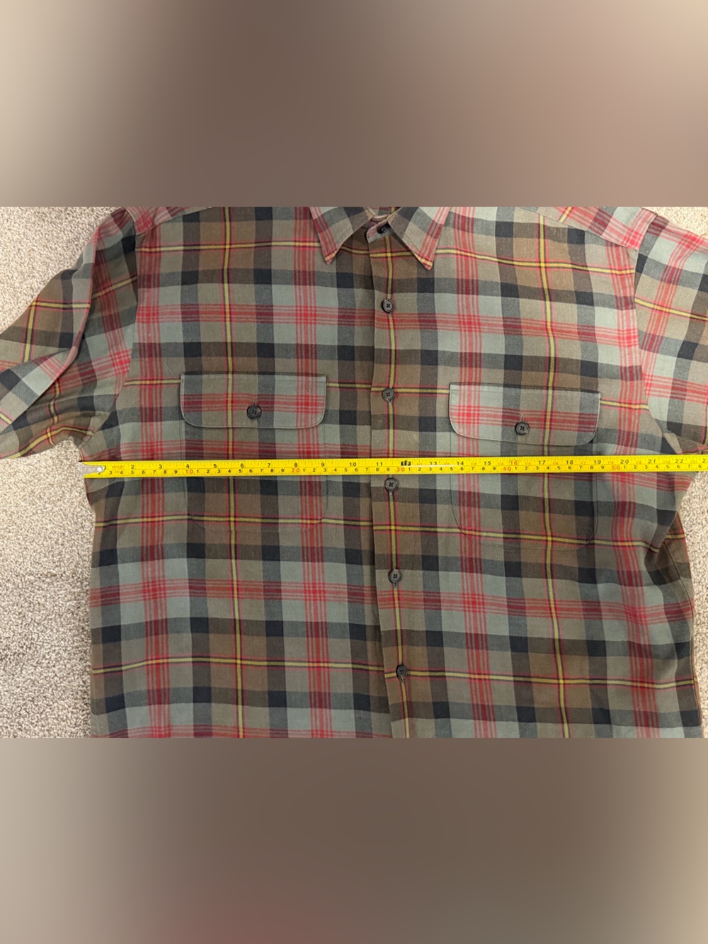 Y2K Polo Ralph Lauren Benford Wool Blend Plaid Button Up Shirt - Picture 5 of 7